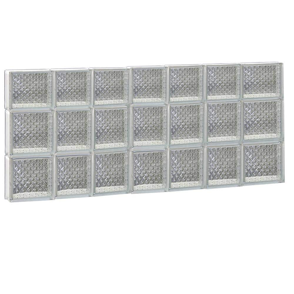 44.25 in. x 21.25 in. x 3.125 in. Frameless Diamond Pattern Non-Vented Glass Block Window price history on PriceWatchPro
