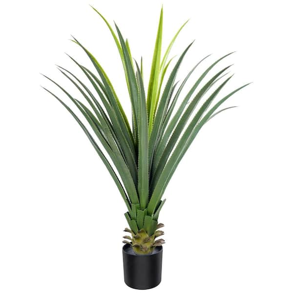 Vitalismo 4 ft./48.4 in. Artificial Spiked Agave Plant with Pot Faux Agave  Plants for Patio, Indoor Outdoor Home, Office Decor NOHK0172GLGRN
