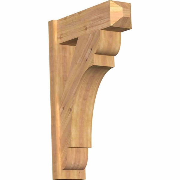 Ekena Millwork 8 in. x 36 in. x 24 in. Olympic Craftsman Smooth Western Red Cedar Outlooker