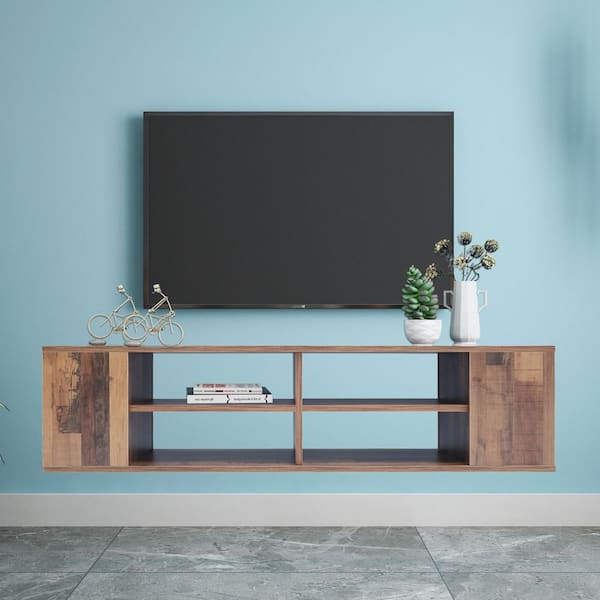 JASMODER 47.24 in. Brown TV Stand Fits TV's up to 57 in.