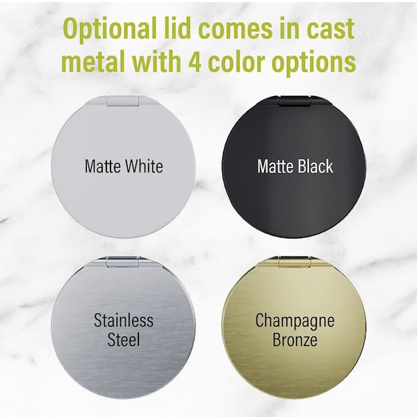 Pass & Seymour 1-Gang Champagne Bronze Round Kitchen Countertop Single Outlet Metal Wall Plate Lid