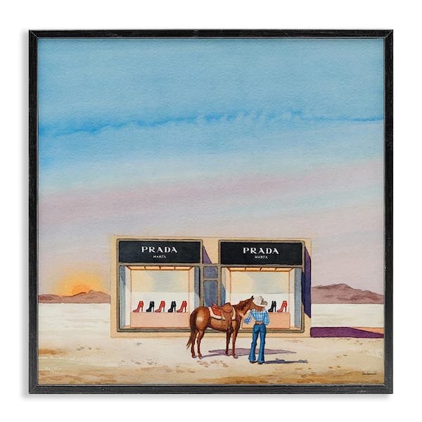 Desert Shoe Store by Amanda Greenwood Black Framed Nature Giclee Art Print 12 in. x 12 in.