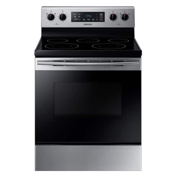 Samsung 5.9 cu. ft. Freestanding Electric Range with Self Cleaning and 5 Burners in Stainless Steel