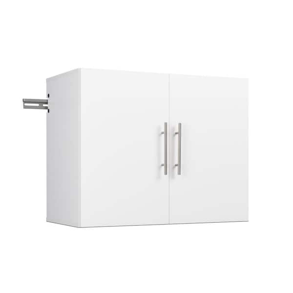 HangUps 30 in. W x 24 in. H x 16 in. D 1-Shelf Wood Wall Mounted Garage Cabinet in White