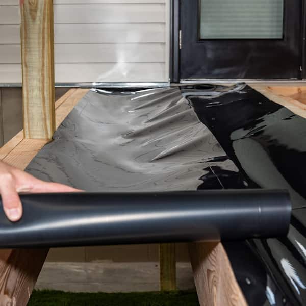 Trex 12 ft. RainEscape Plastic Trough Black Deck Drainage System