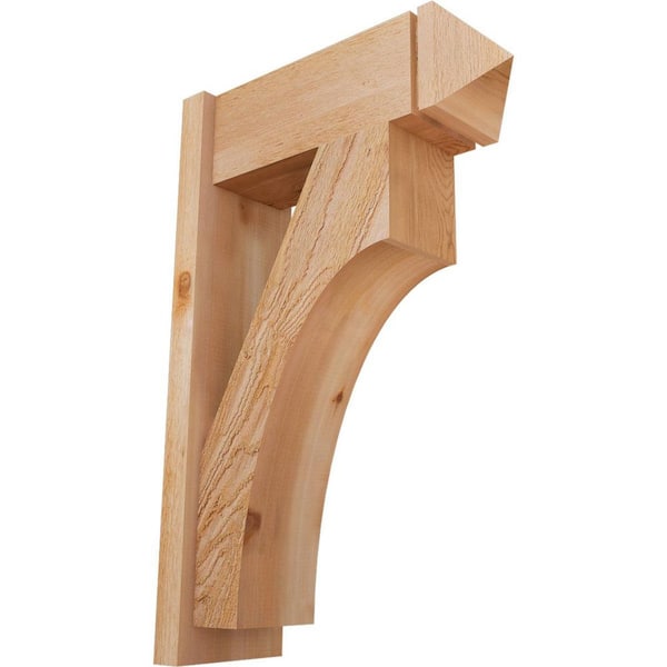 Ekena Millwork 8 in. x 34 in. x 22 in. Westlake Arts and Crafts Rough Sawn Western Red Cedar Outlooker