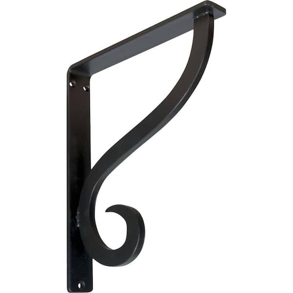 Ekena Millwork Ashford 1-1/2 in. x 12 in. x 10 in. Wrought Iron Bracket