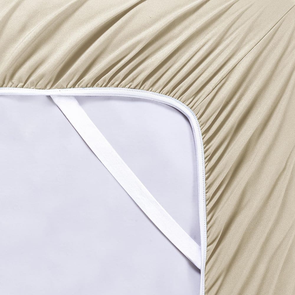 Warm Taupe Twin Bamboo Microfiber 6-Piece Sheet Set