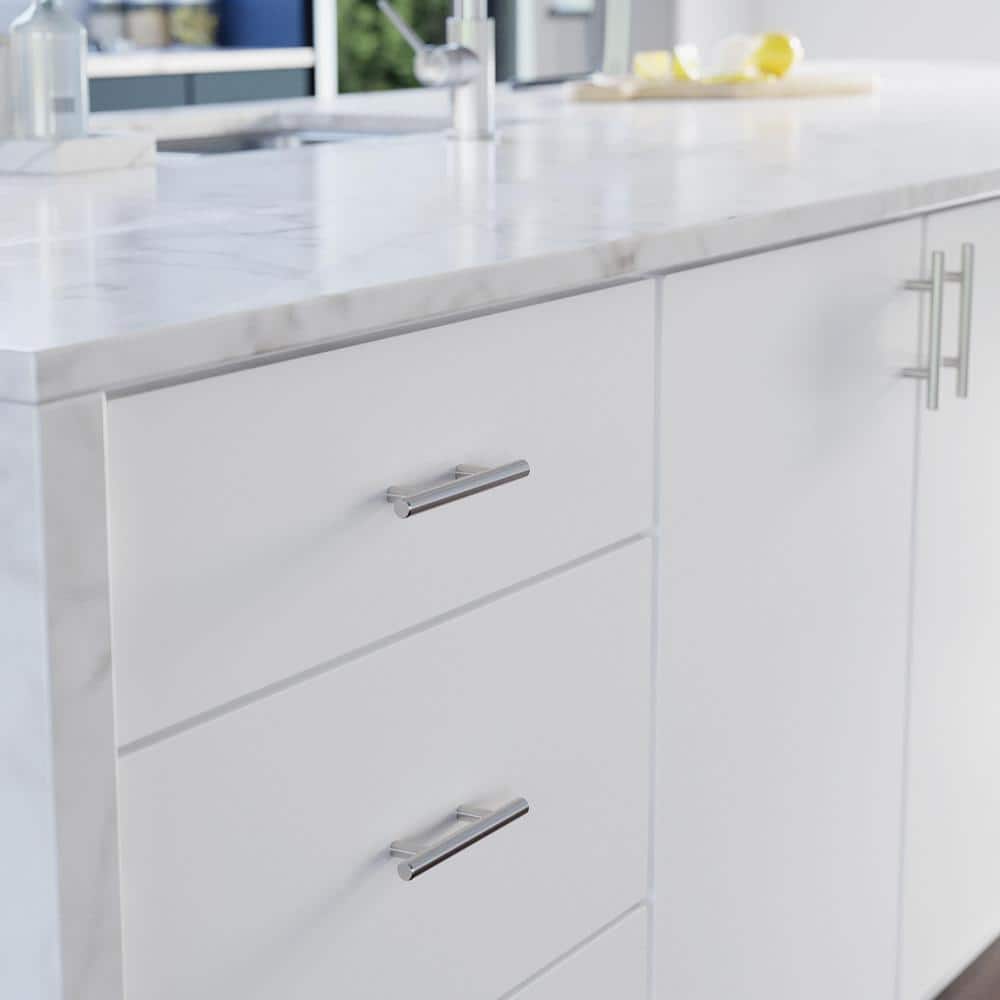 Brushed Stainless Steel Modern Bar Cabinet Pulls 3-inch