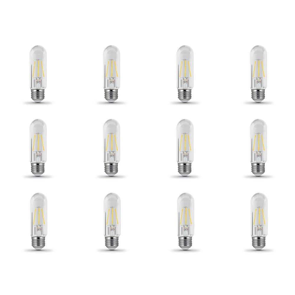 40-Watt Equivalent T10 Dimmable Filament CEC Title 20 Compliant LED 90+ CRI Clear Glass Light Bulb, Soft White (12-Pack) price history on PriceWatchPro