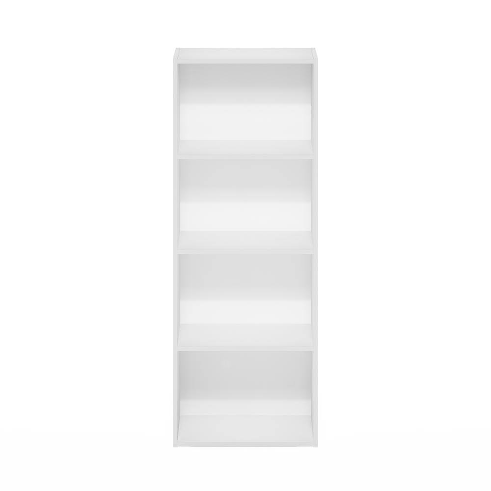 White Stackable 4-Tier Composite Wood Bookcase