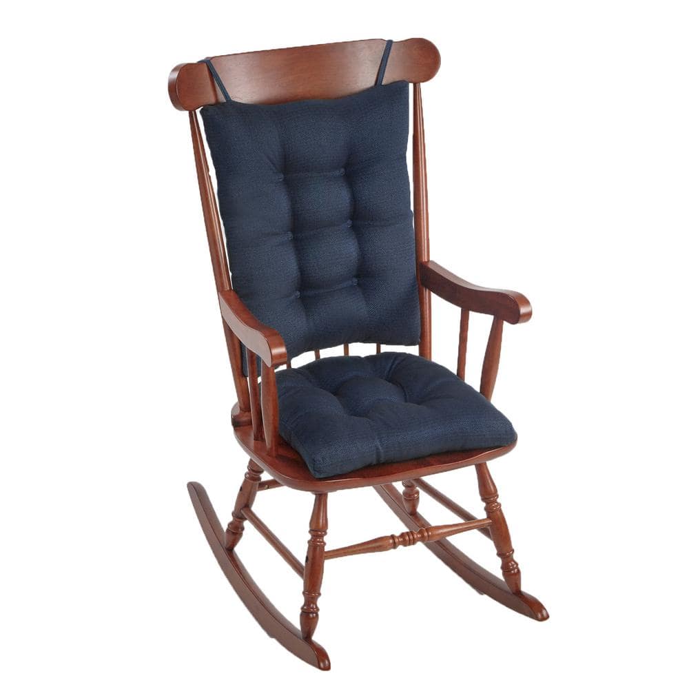 ACHIM Chase Black Solid Tufted Chair Seat Cushion Chair Pad (Set
