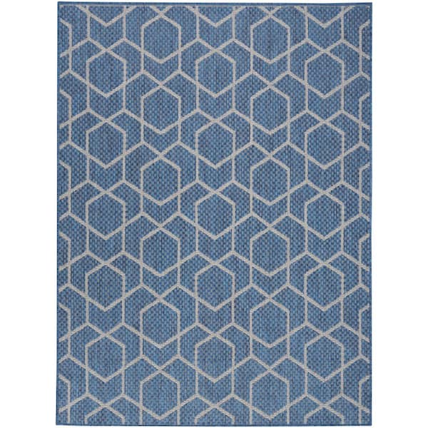 Horizon Denim 4 ft. x 6 ft. Indoor/Outdoor All-Over Design Contemporary Area Rug