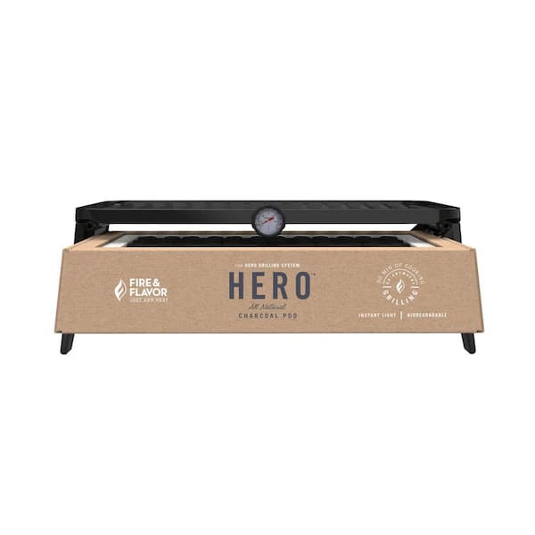 Unbranded HERO Portable Charcoal Grill in Black