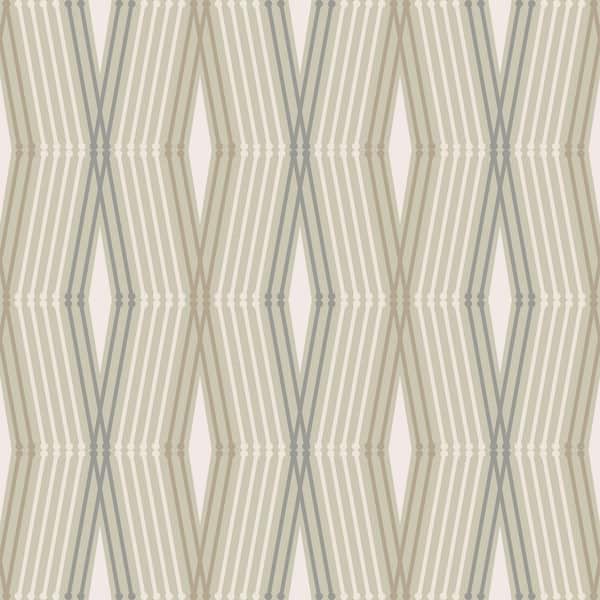Nicole Miller Hard Edge Ogee Twine Peel and Stick Wallpaper