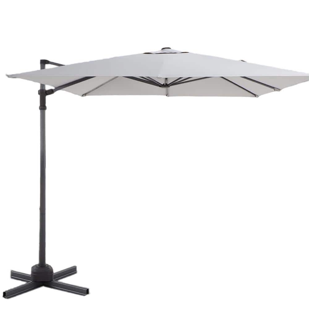 8 ft. Cantilever Patio Umbrella Offset Umbrella with Crank and Cross Base a