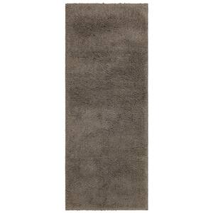 Classic Cotton ll Cool Grey 24 in. x 60 in. Gray Cotton Machine Washable Bath Mat