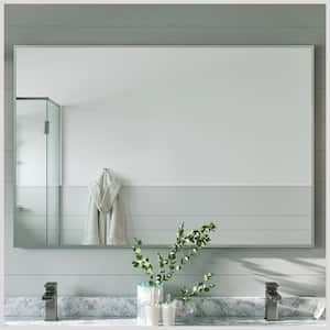 Sax 30 in. W x 48 in. H Framed Rectangular Wall Bathroom Vanity Mirror in Chrome