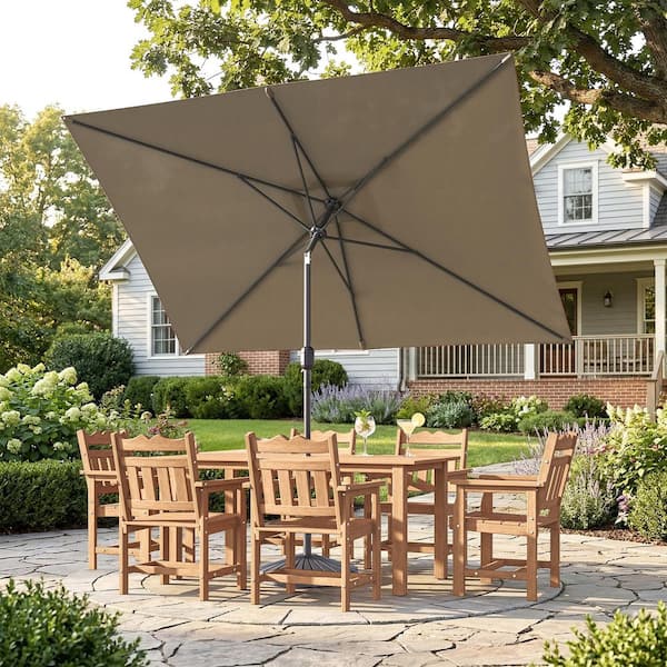 farland 10 ft offset cantilever patio umbrella WELLFOR 10 ft. Patio Cantilever Umbrella in Navy with Stand Outdoor Tilt  Umbrella with Crossed Stand TDZ12245NY
