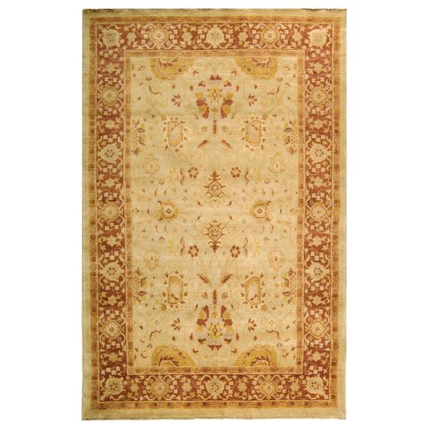 Samarkand 6 ft. x 9 ft. Ivory/Rust Persian Area Rug