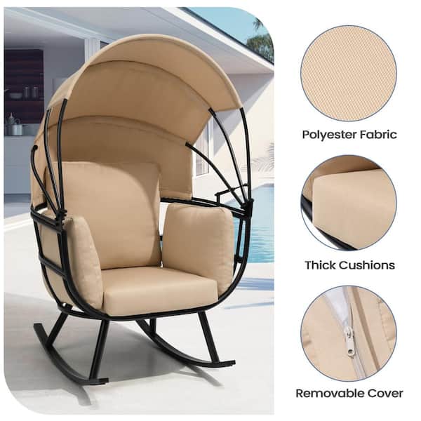 【ファッション好きが選ぶ人気ブランドランキング】 Outdoor Metal Shaped Egg Rocking Pellebant Lounge with Chair テーブル・チェア・ハンモック