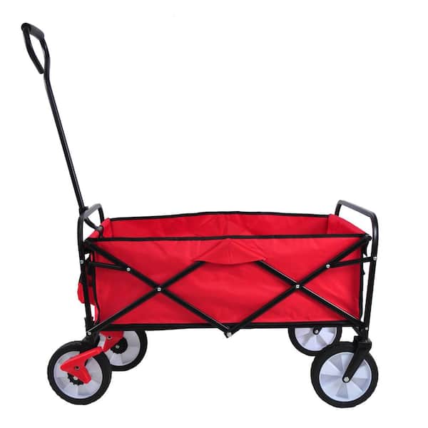 Otryad Folding Wagon Garden Shopping Beach Cart, Serving Cart
