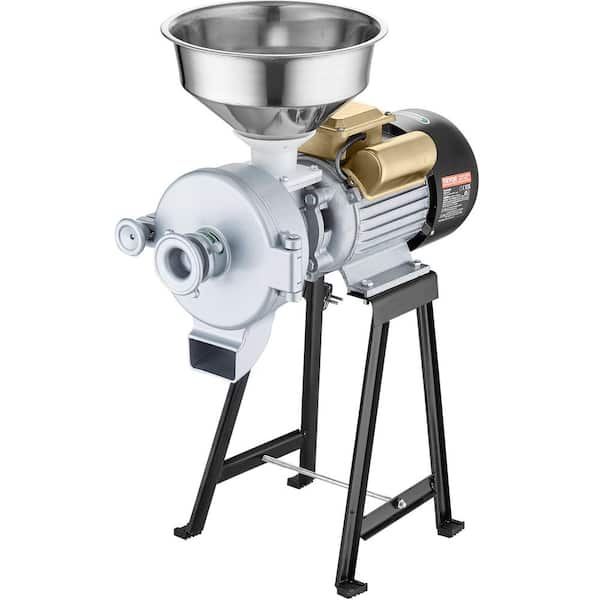 VEVOR Electric Grain Mill Grinder, 3000-Watt Spice Grinders, Commercial Corn Mill with Funnel, Thickness Adjustable Machine