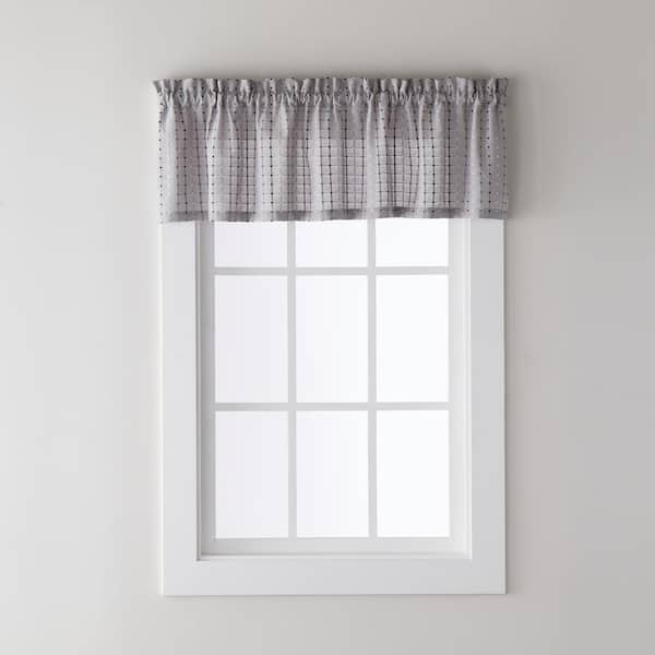SKL Home Gray Polka Dot Rod Pocket Curtain - 58 in. W x 13 in. L
