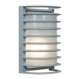 Bermuda 7 in. 1-Light Satin Outdoor Wall Mount Sconce