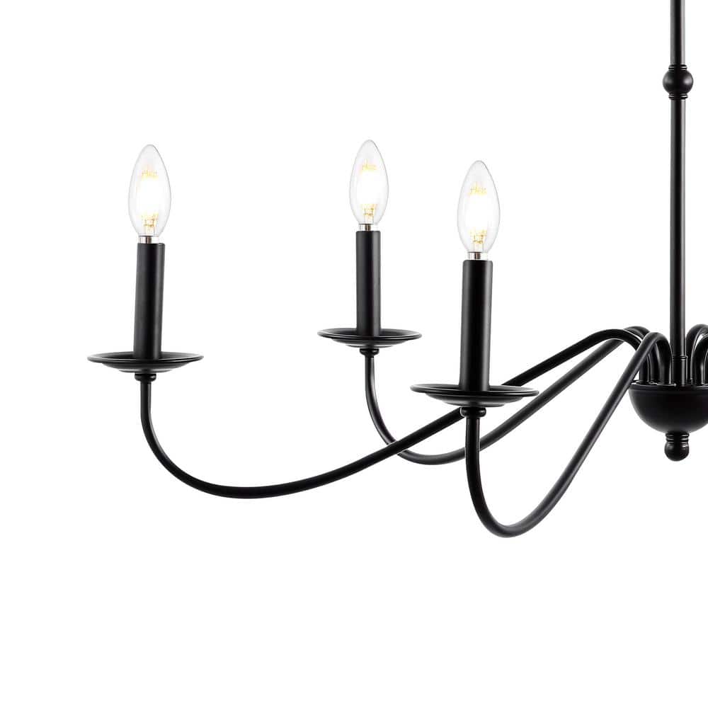 Wicklow 34.75" Oil Rubbed Bronze Iron 6-Light Candle Chandelier