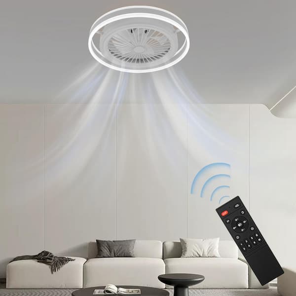 loca♡ OUKANING 19.69 in. Dimmable Integrated LED Indoor White