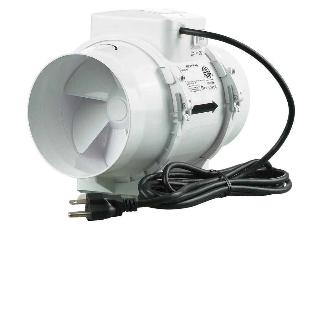 VENTS-US VENTS 126 CFM Power 5 In. Mixed Flow In-Line Duct Fan TT 125 ...