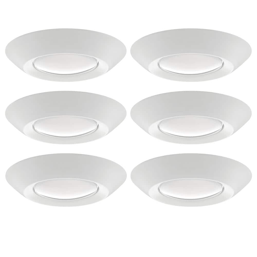 5 in./6 in. 14W Selectable CCT LED Recessed Trim Disk Light 1000 Lumens Mount into Recessed Can or J-Box (6 Pack) price history on PriceWatchPro