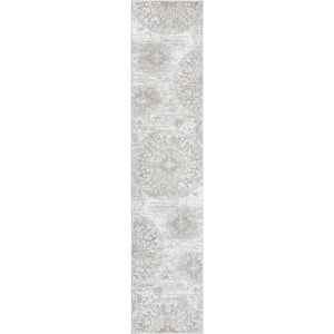Sofia Grand Light Gray 2 ft. 7 in. x 12 ft. Area Rug