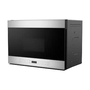 24 in. 1.4 cu. ft. 1000-Watt Over the Range Microwave in Stianless and Black Glass Sensor Cook w/Slide-Out Grease Filter