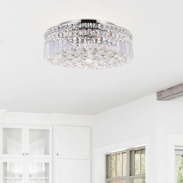 Colosseum 5 Light Flush Mount With Chrome Finish