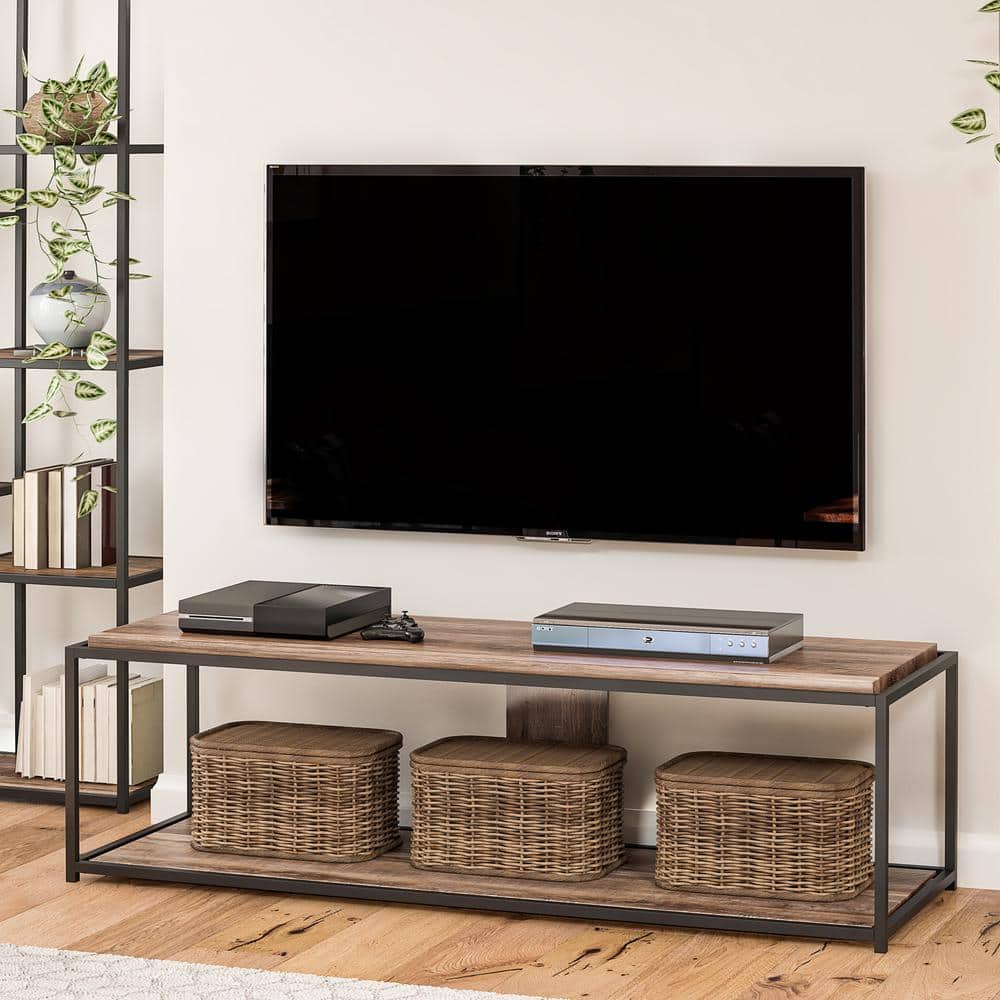 Machias TV Stand for TVs up to 65 in., Weathered Oak
