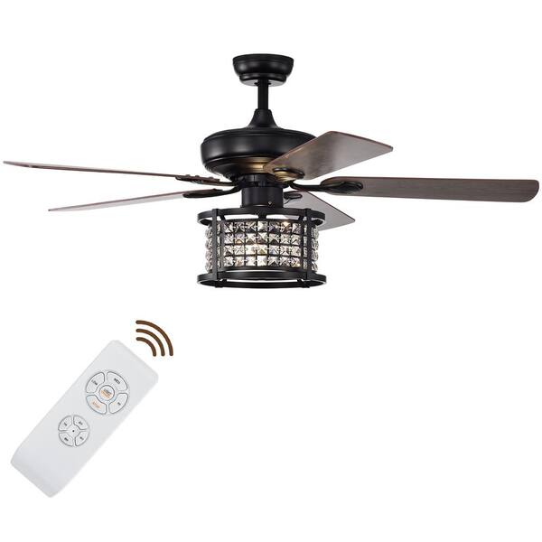 Costway UL and ETL Certification 52 in. Indoor Black Ceiling Fan with Remote Control
