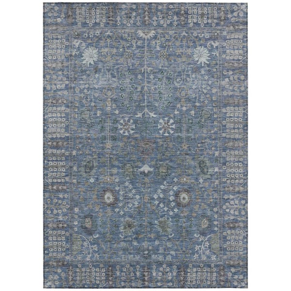 Chantille Machine Washable Indoor/Outdoor Abstract ACN2231 Blue 2 ft. 6 in. x 3 ft. 10 in. Area Rug
