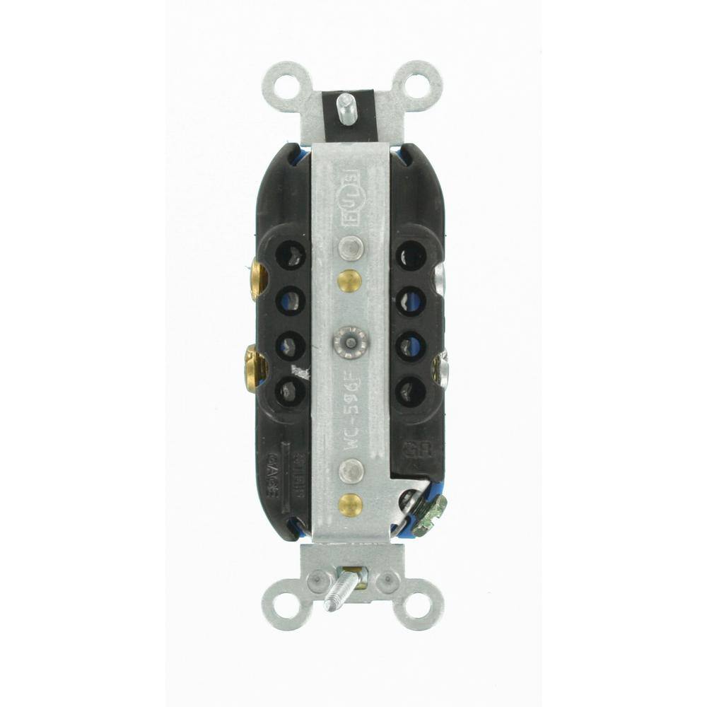 Blue Industrial Grade Duplex Receptacle with Wall Plate