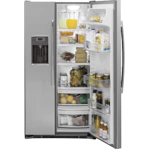 21.9 cu. ft. Side by Side Refrigerator in Stainless Steel, Counter Depth