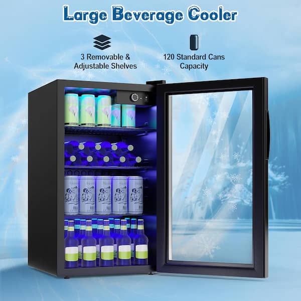 Glass Door Mini Cooler Fridge for Beer and Beverage