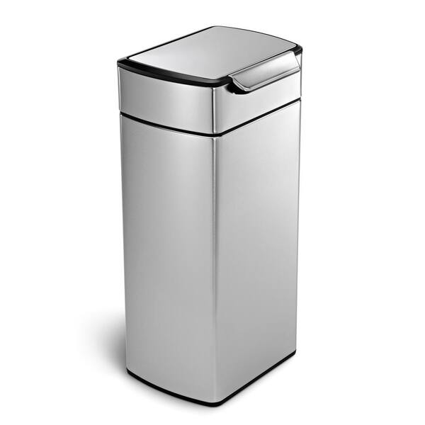 simplehuman 30-Liter Fingerprint-Proof Brushed Stainless Steel Touch Bar Trash Can