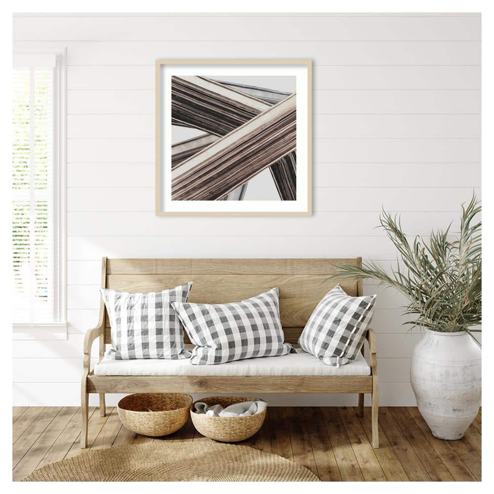 Bold Impressions I 33" Brown Framed Abstract Print