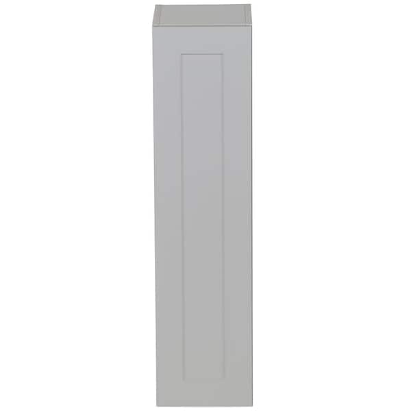 Hampton Bay Cambridge Gray Shaker Assembled Wall Kitchen Cabinet (9 in. W x 12.5 in. D x 36 in. H)