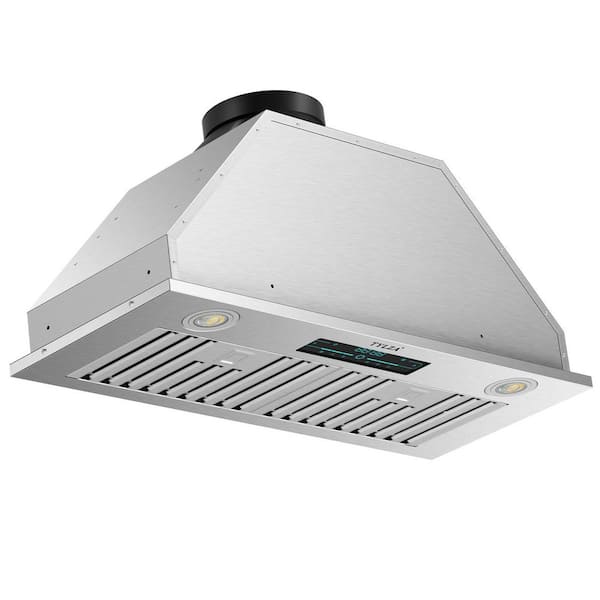 Tylza 30 in. 900 CFM Convertible Ductless to Ducted Insert Range Hood in  Stainless Steel with Charcoal Filter 2 3-Watt LED KMB02-30 - The Home Depot