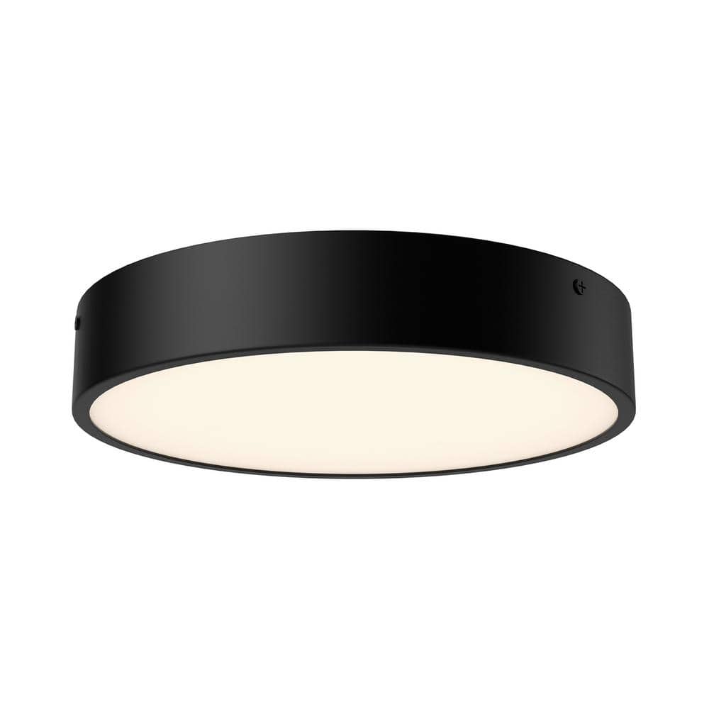 Adelaide 11 in. 1-Light 24-Watt Matte Black Integrated LED Flush Mount price history on PriceWatchPro