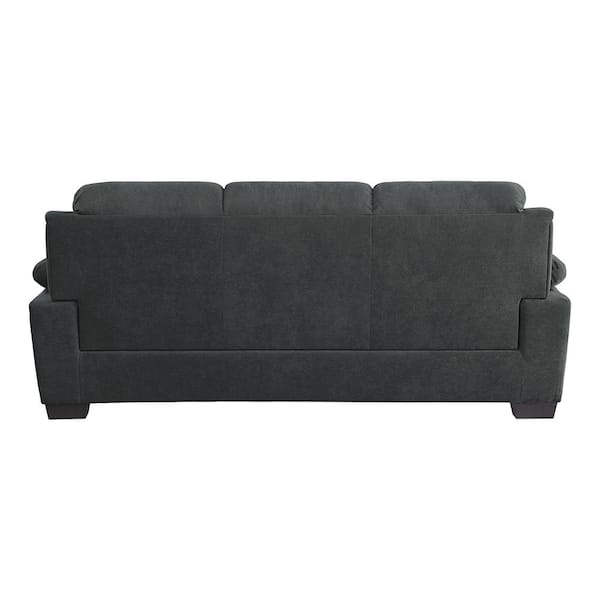 Lazzara Deliah 80 in. W Straight Arm Textured Fabric Rectangle