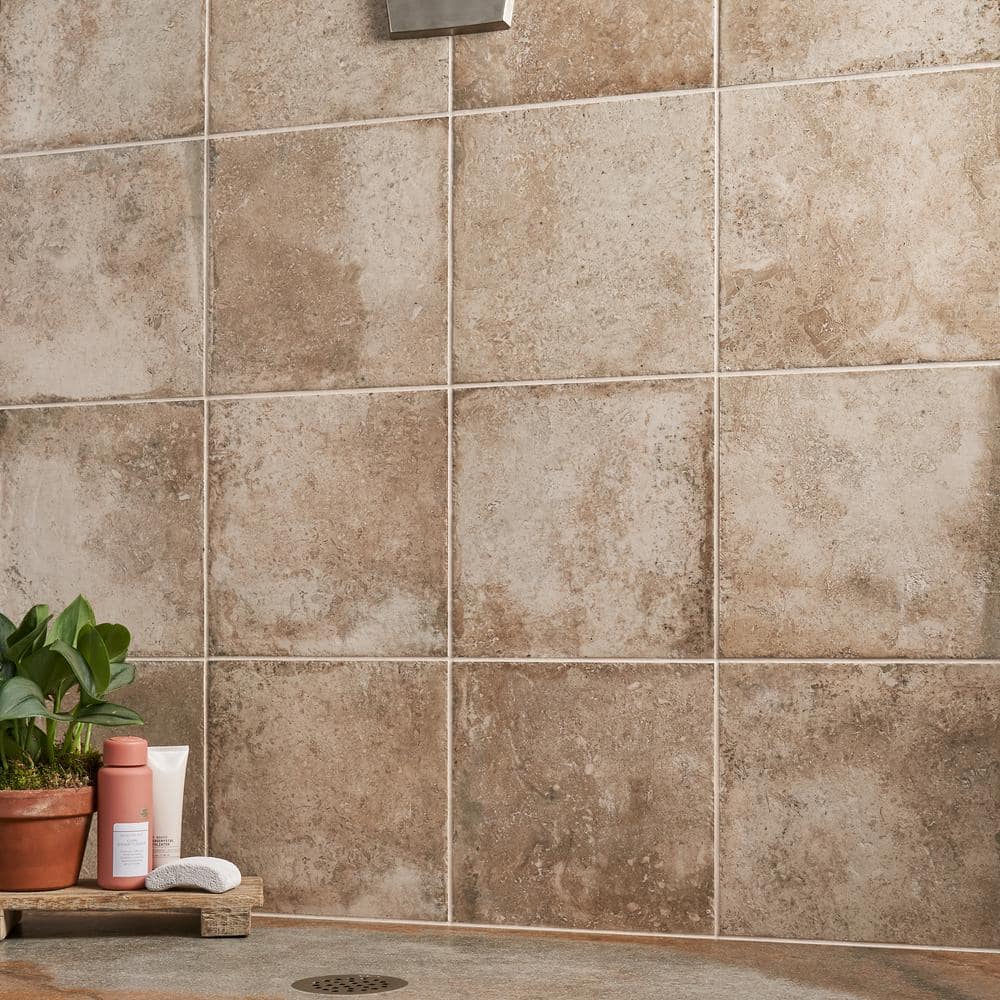 Delfi Natural Porcelain 12" x 12" Stone Look Wall & Floor Tile