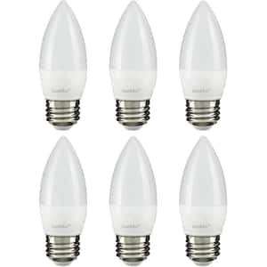 60-Watt Equivalent B11 ENERGY STAR and Dimmable Frosted Torpedo Tip Candelabra LED Light Bulb in Warm White (6-Pack)